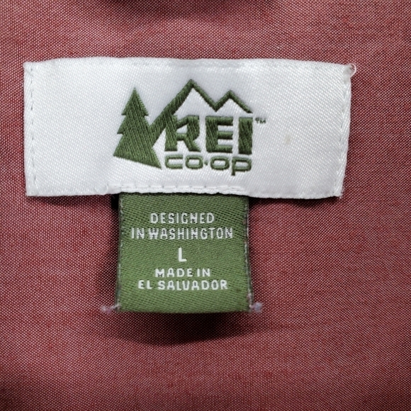REI Co-op Shirt Mens L Metallic Maroon Short Sleeves Button Down - Picture 5 of 11